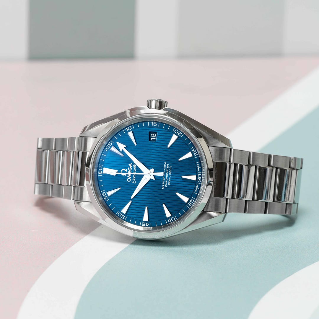 PreOwned Omega Seamaster Aqua Terra Blue Dial 150M Stainless Steel 41