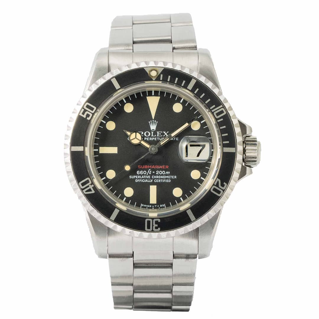 Rolex Vintage 1973 Red Submariner Mark IV Feet First Dial Date