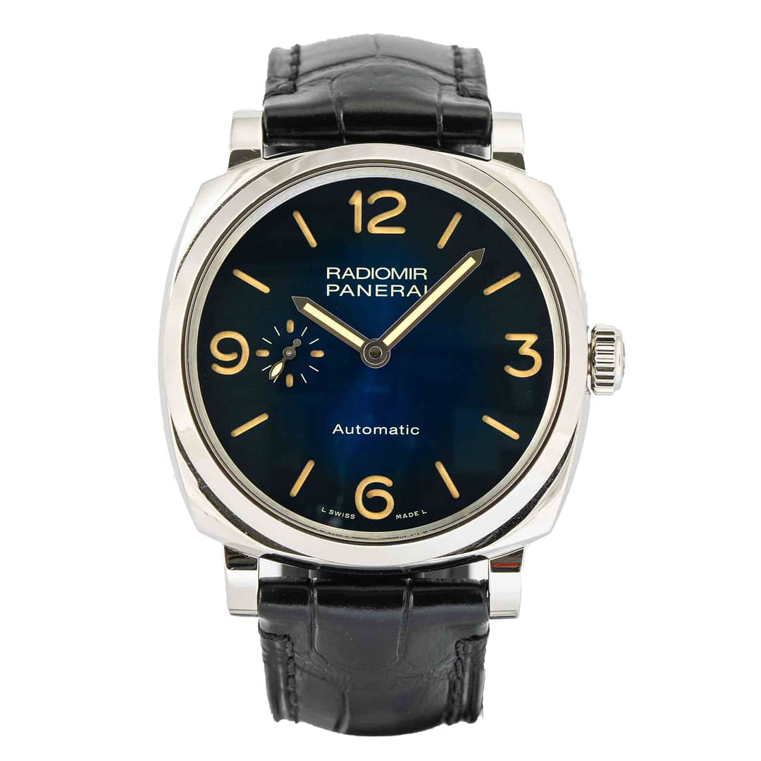 Preowned Panerai Radiomir 1940 3 Days Mare Blue Dial Stainless