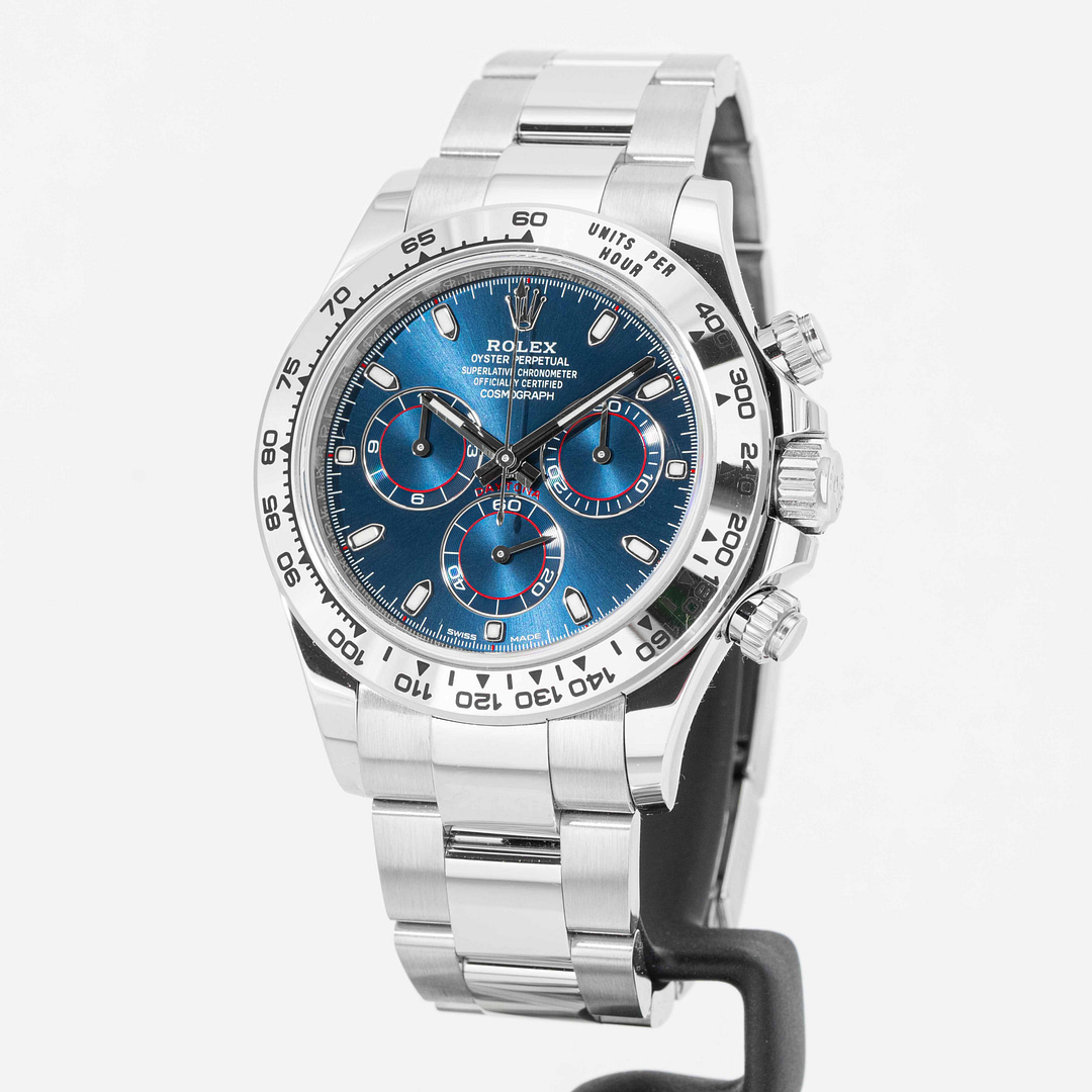 Rolex Cosmograph Daytona Blue Dial White Gold 40mm 116509