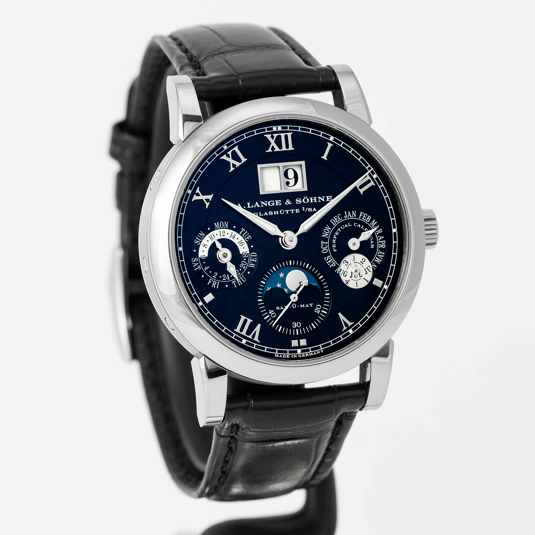 Preowned A. Lange S hne Langematik Perpetual White Gold Black