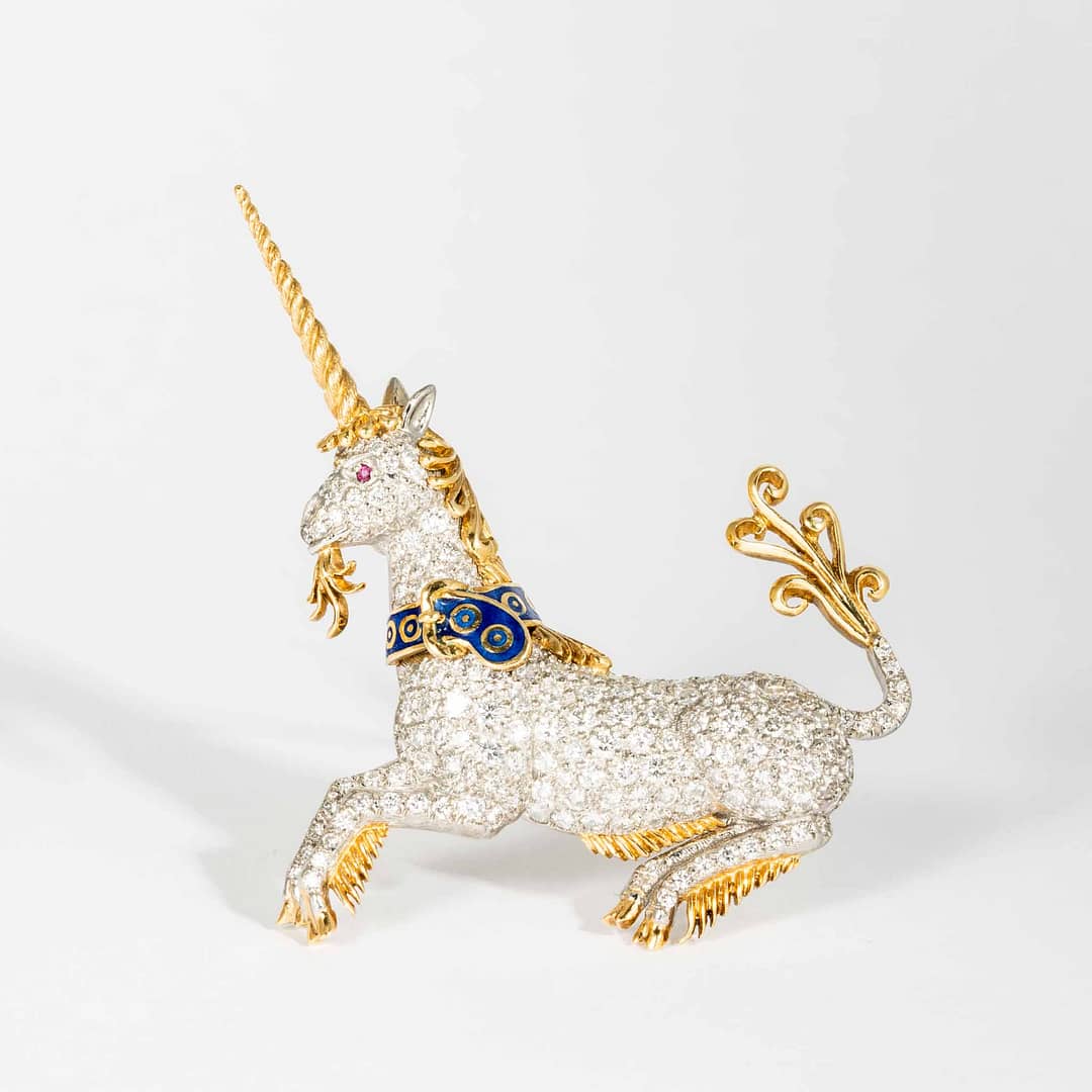 Unicorn brooch discount