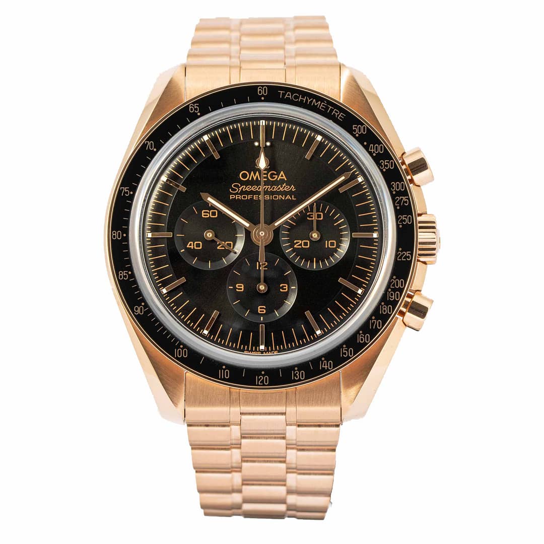 Preowned Omega Speedmaster Moonwatch Professional Chronograph Sedna Gold 42mm 310.60.42.50.01.001