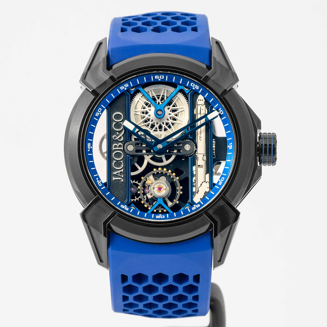 Jacob Co Epic x Bucherer Blue L.E. Skeleton Black DLC Titanium