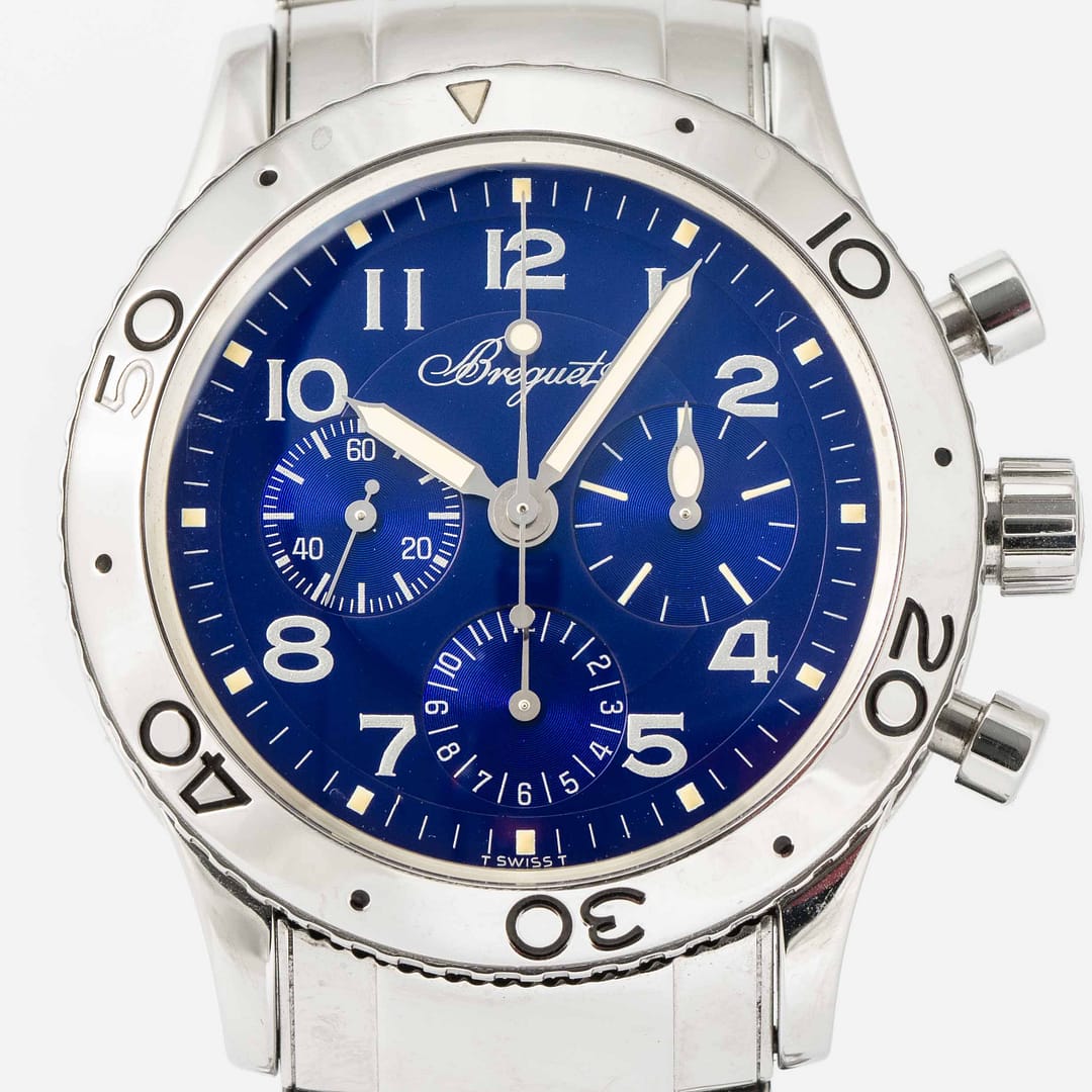 Preowned Breguet Type XX Aeronavale Chronograph Blue Tritium