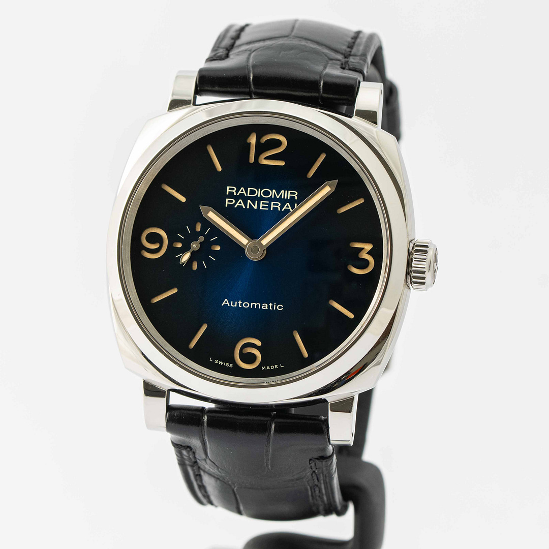 Preowned Panerai Radiomir 1940 3 Days Mare Blue Dial Stainless