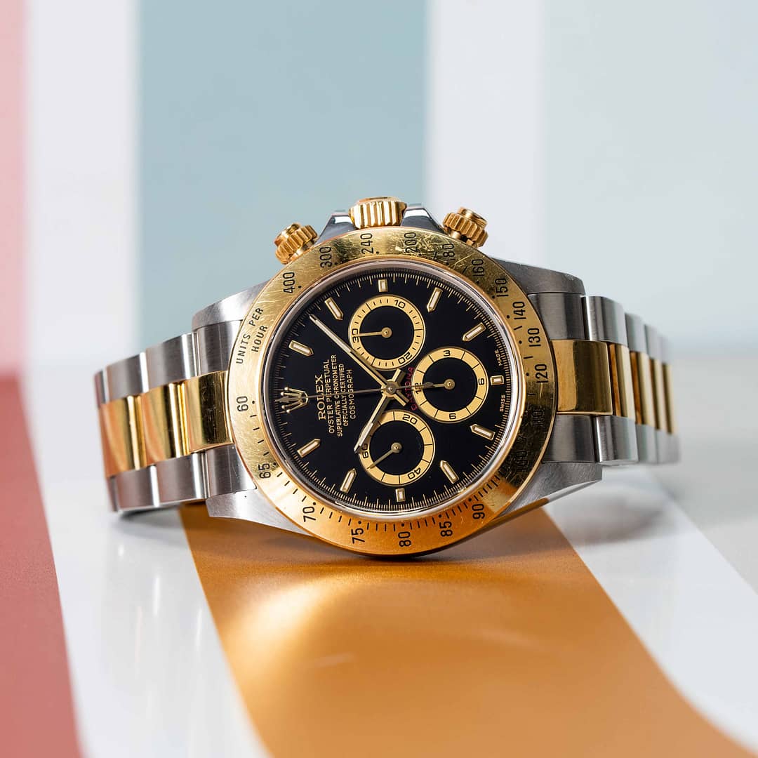 Rolex Cosmograph Daytona Zenith Movement Chronograph Two Tone 18kt