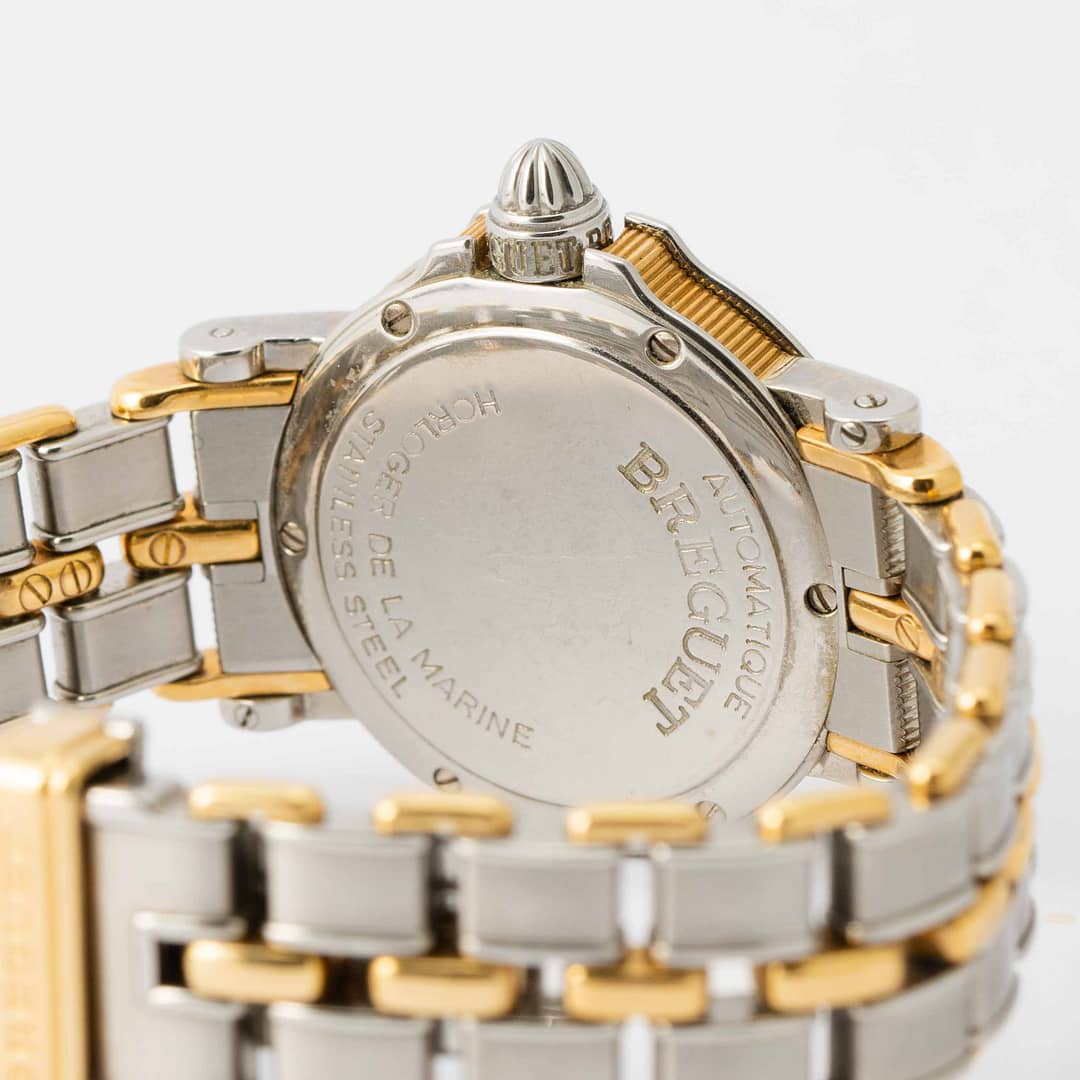 Breguet Ladies Marine Date Two Tone Yellow Gold Stainless Steel