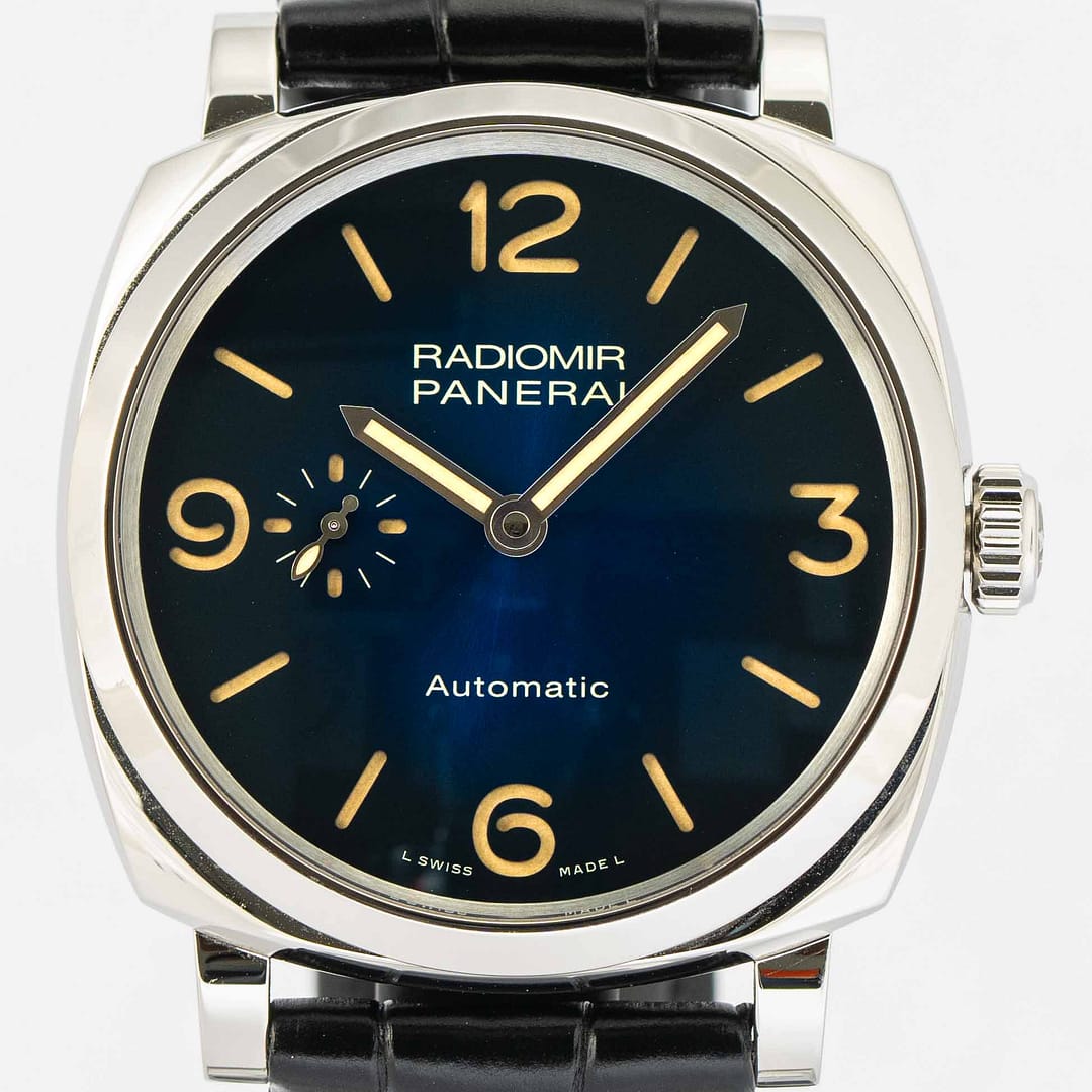 Preowned Panerai Radiomir 1940 3 Days Mare Blue Dial Stainless