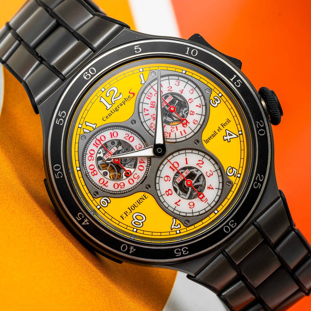 Fp Watch Preowned F.P. Journe Linesport Centigraphe Sport Yellow Dial Titanium ...