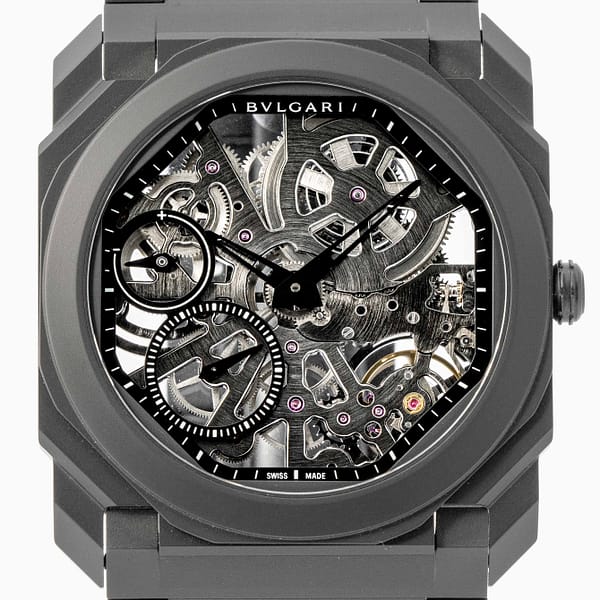 Bvlgari Octo Finissimo Extra Thin Skeleton Power Reserve Black Ceramic 40mm  (103126)