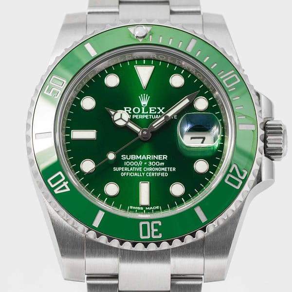 men's rolex submariner green