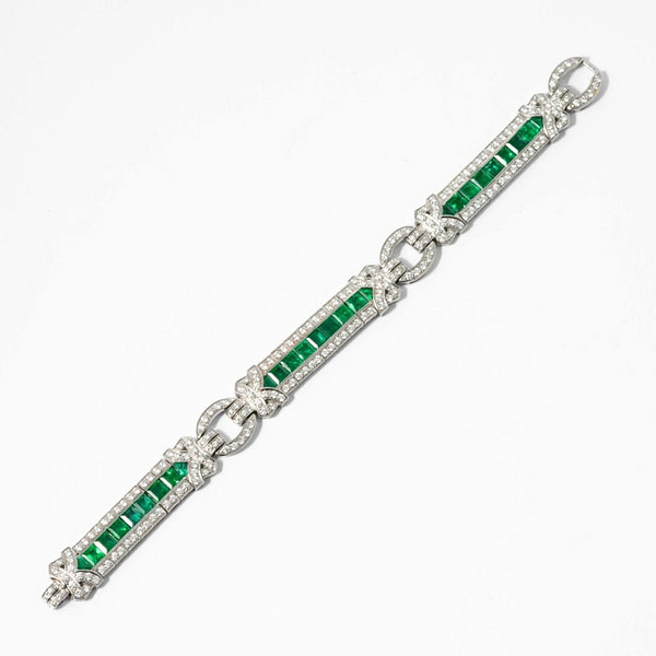 8.00 carat Emerald & Diamond Bracelet (Platinum) — Shreve, Crump & Low