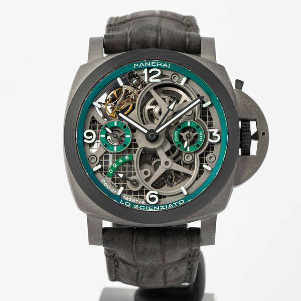 Preowned Panerai Luminor Tourbillon GMT Lo Scienziato Sand