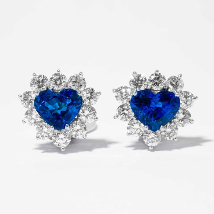 Sapphire deals heart earrings