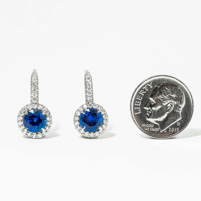 2 carat sapphire deals earrings