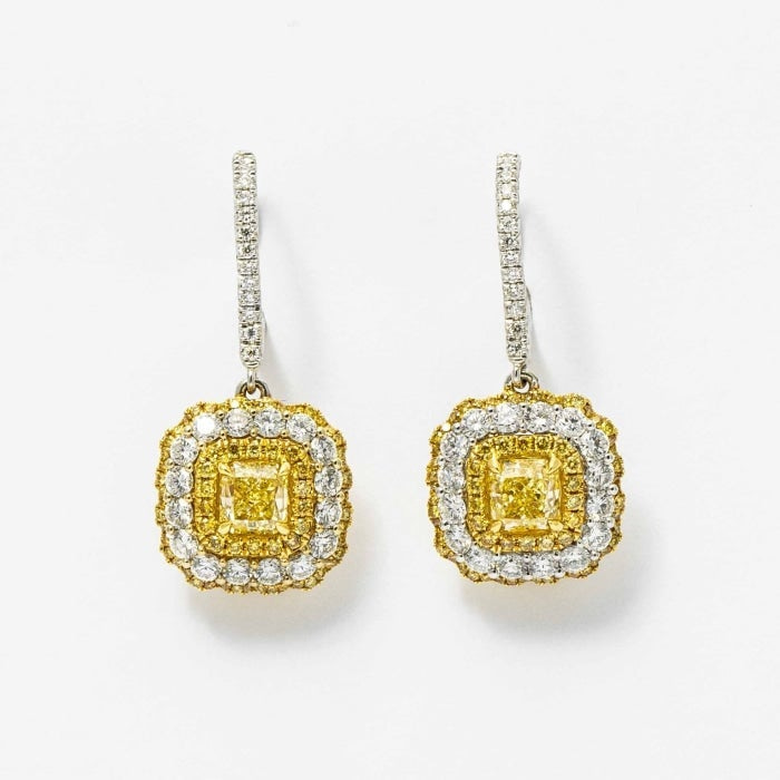 Yellow canary diamond deals earrings