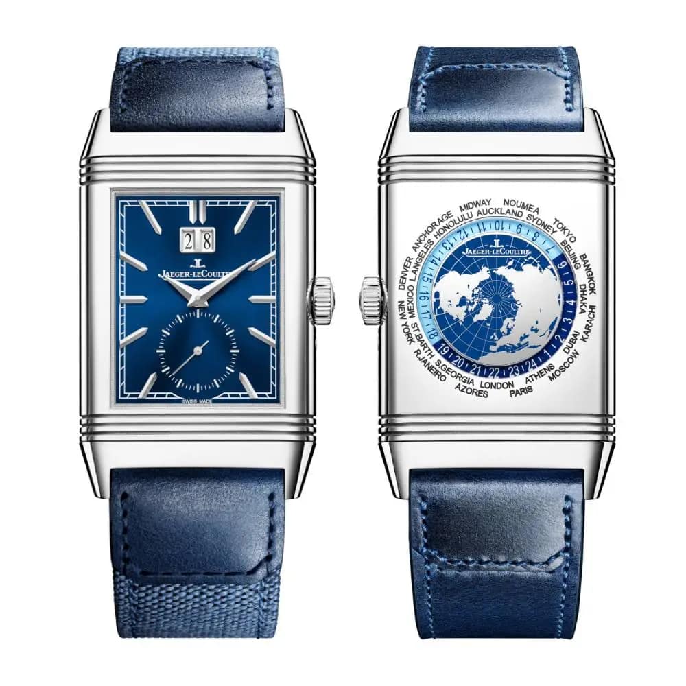 額装品/APPARITION DU VISAGE/ダリ Jaeger-LeCoultre Reverso Tribute Geographic Steel Blue (Q714845J