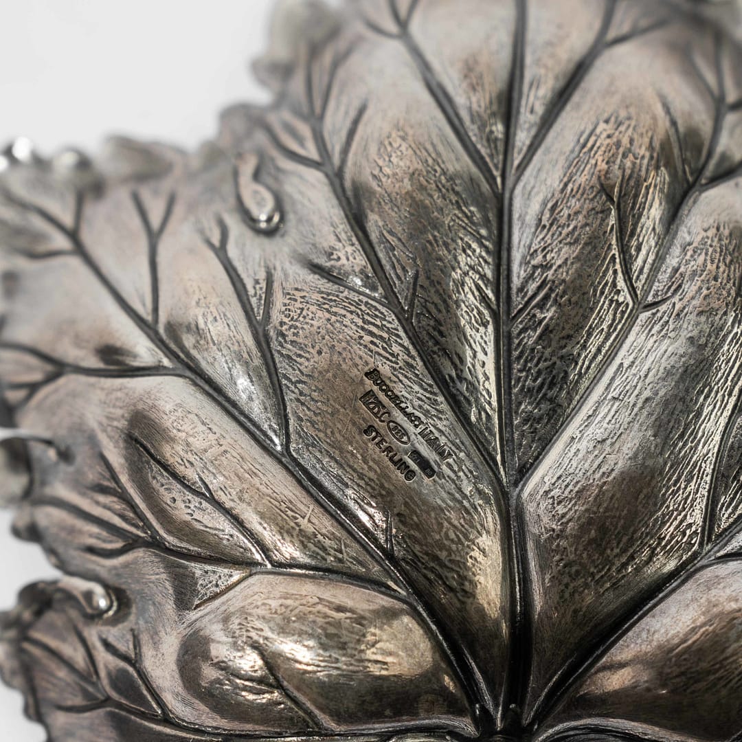 Vintage Buccellati Sterling Silver Vine Leaf Dish (Italian