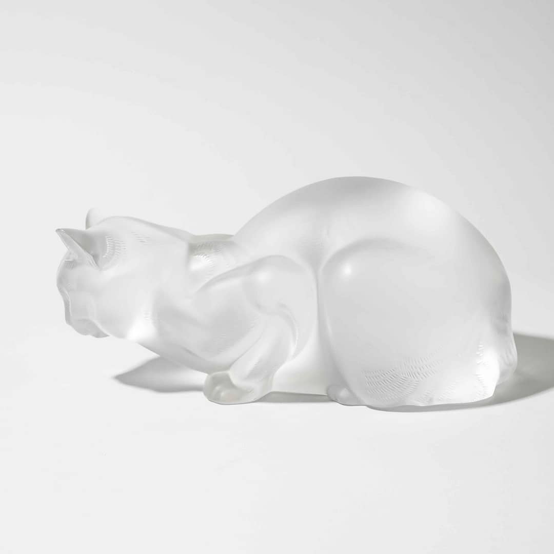 1932年 フランス LALIQUE(ラリック) 猫 可愛らしいフォルムの猫