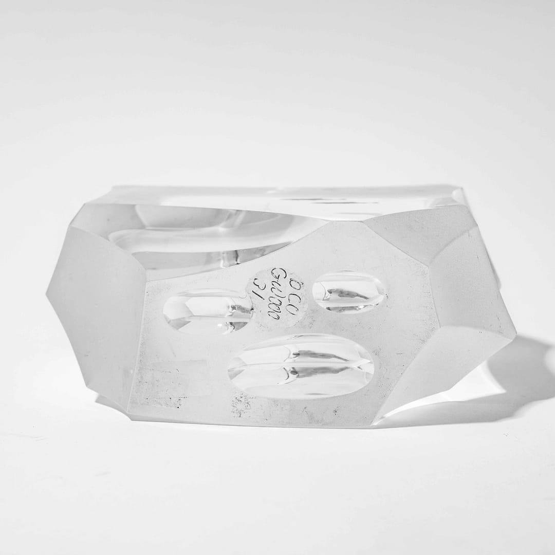 スチューベン　STEUBEN 北極の漁師　FISHERMAN クリスタル　置物 Vintage Steuben Crystal Arctic Fisherman Sculpture (American