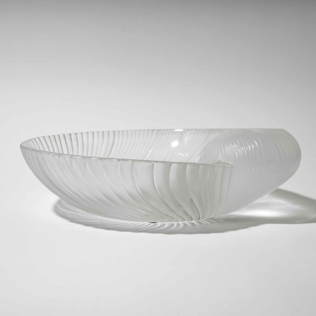 Lalique クリスタルボウル Vintage Large Lalique Crystal Nautilus