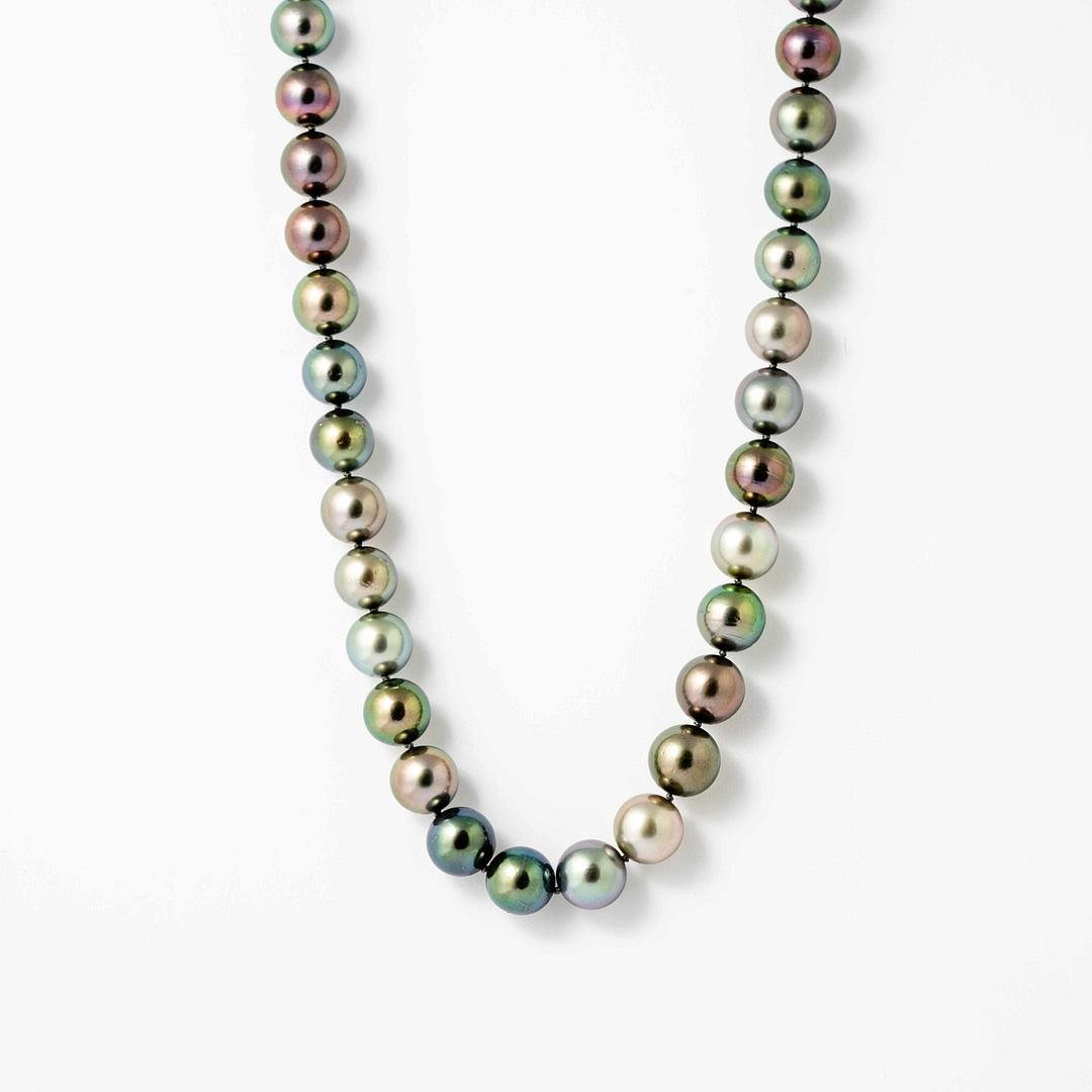 Opera Length Tahitian Pearl Necklace with Diamond Clasp