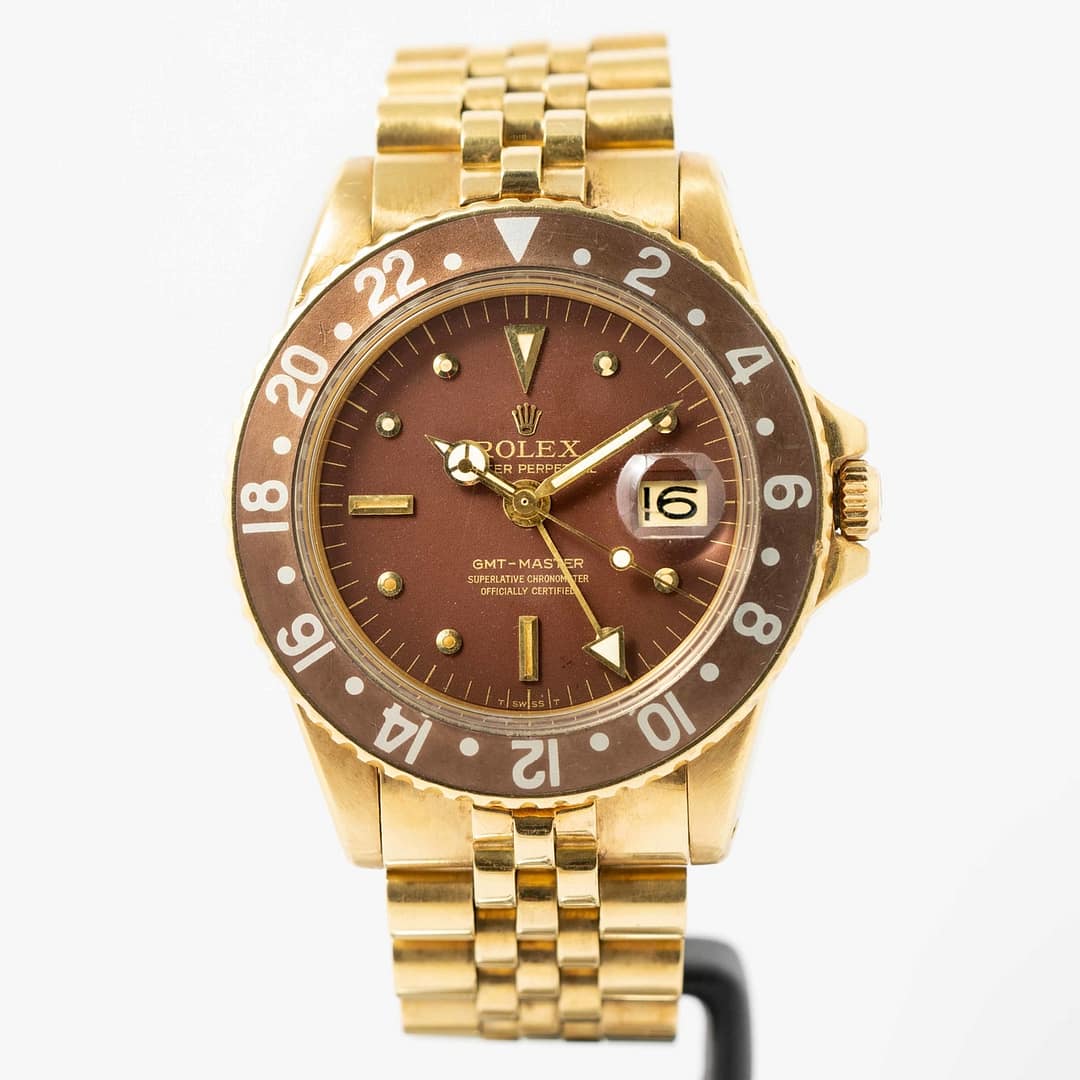 Rolex Vintage 1970 GMT-Master Root Beer Nipple Dial Fat Font Bezel