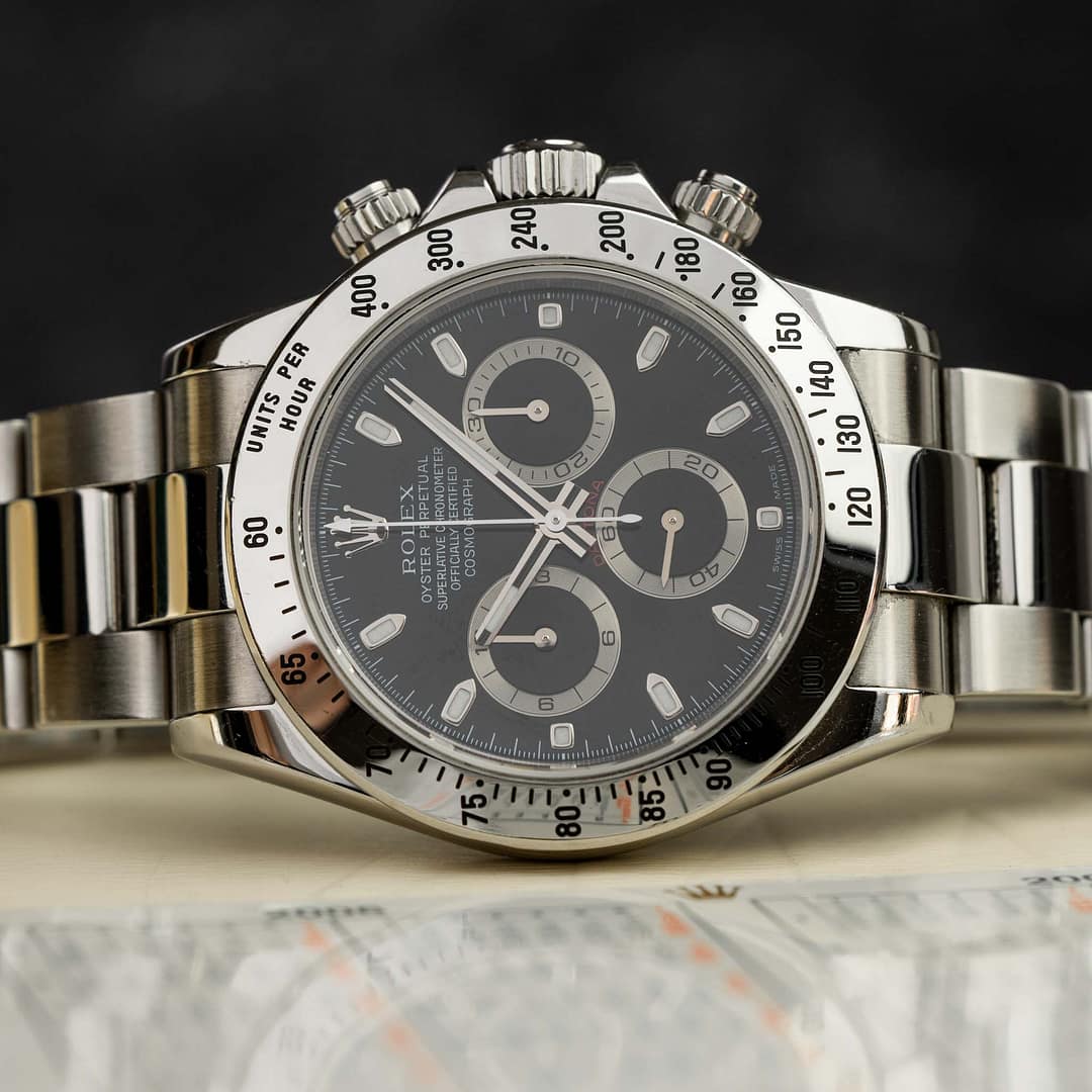 Rolex Cosmograph Daytona Black Dial Stainless Steel 40mm (116520