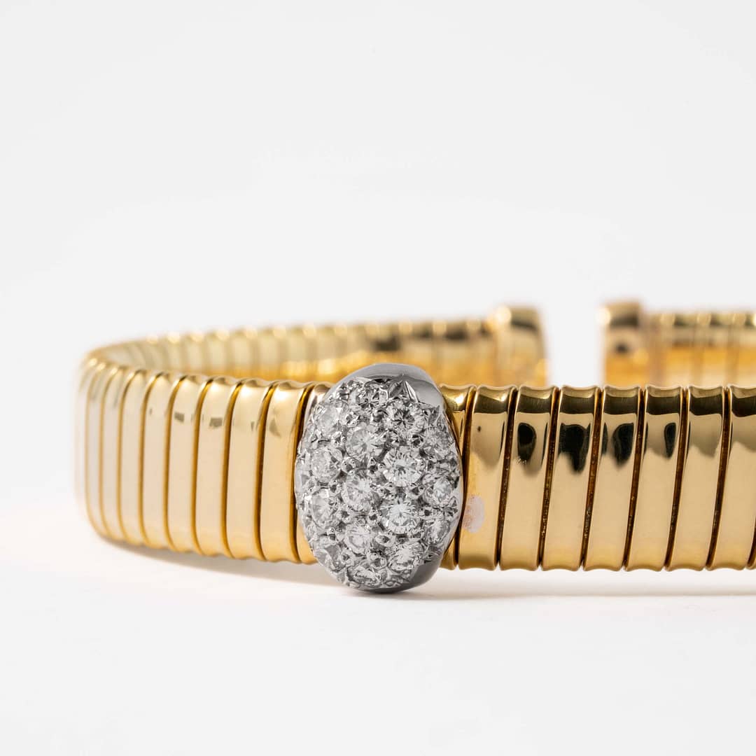 Diamond Cuff Bracelet (Yellow Gold) — Shreve, Crump & Low