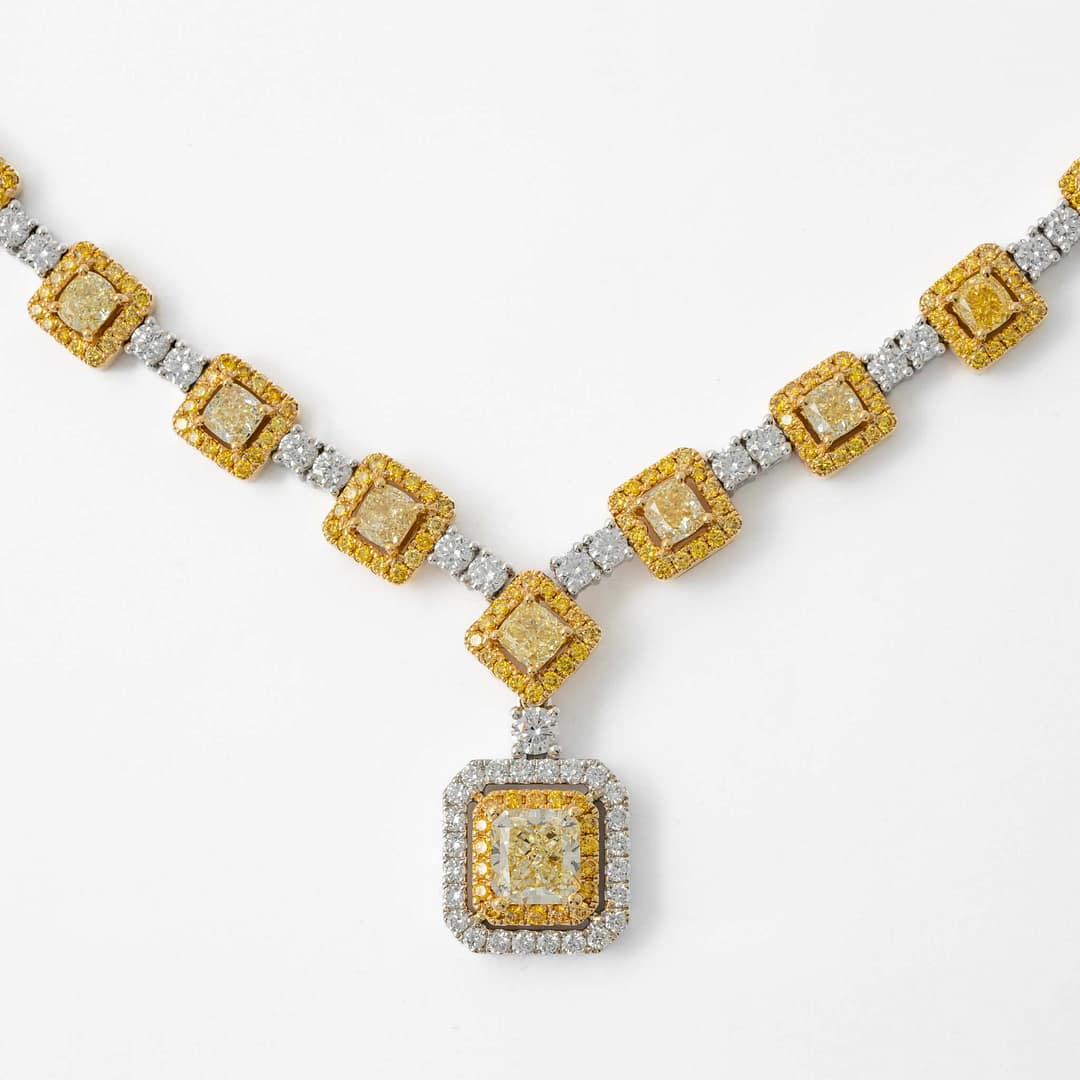 7.88 Carats Total Weight Cushion Cut Fancy Yellow Diamond