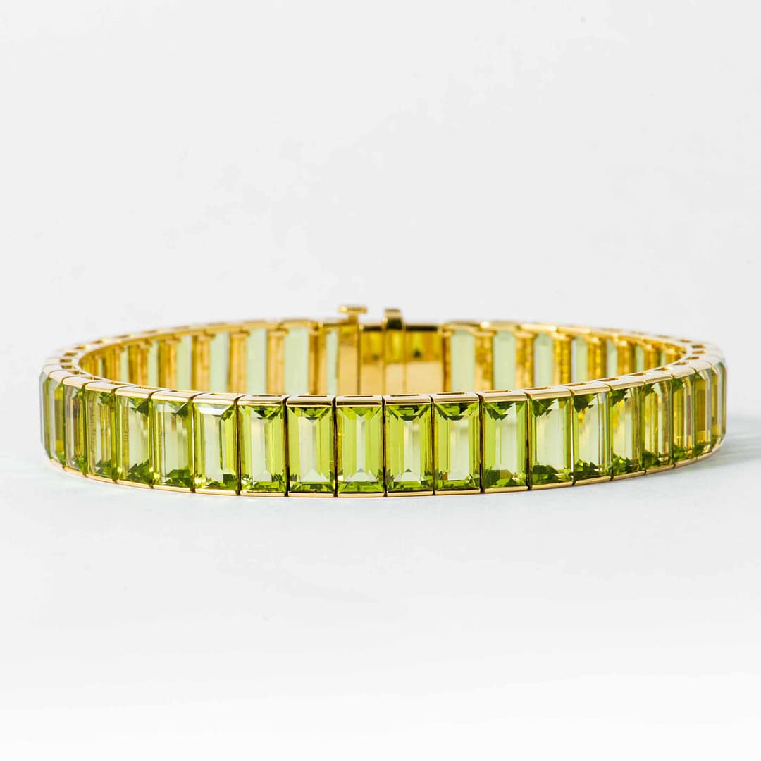 carat total weight Peridot Bracelet (Yellow Gold) — Shreve