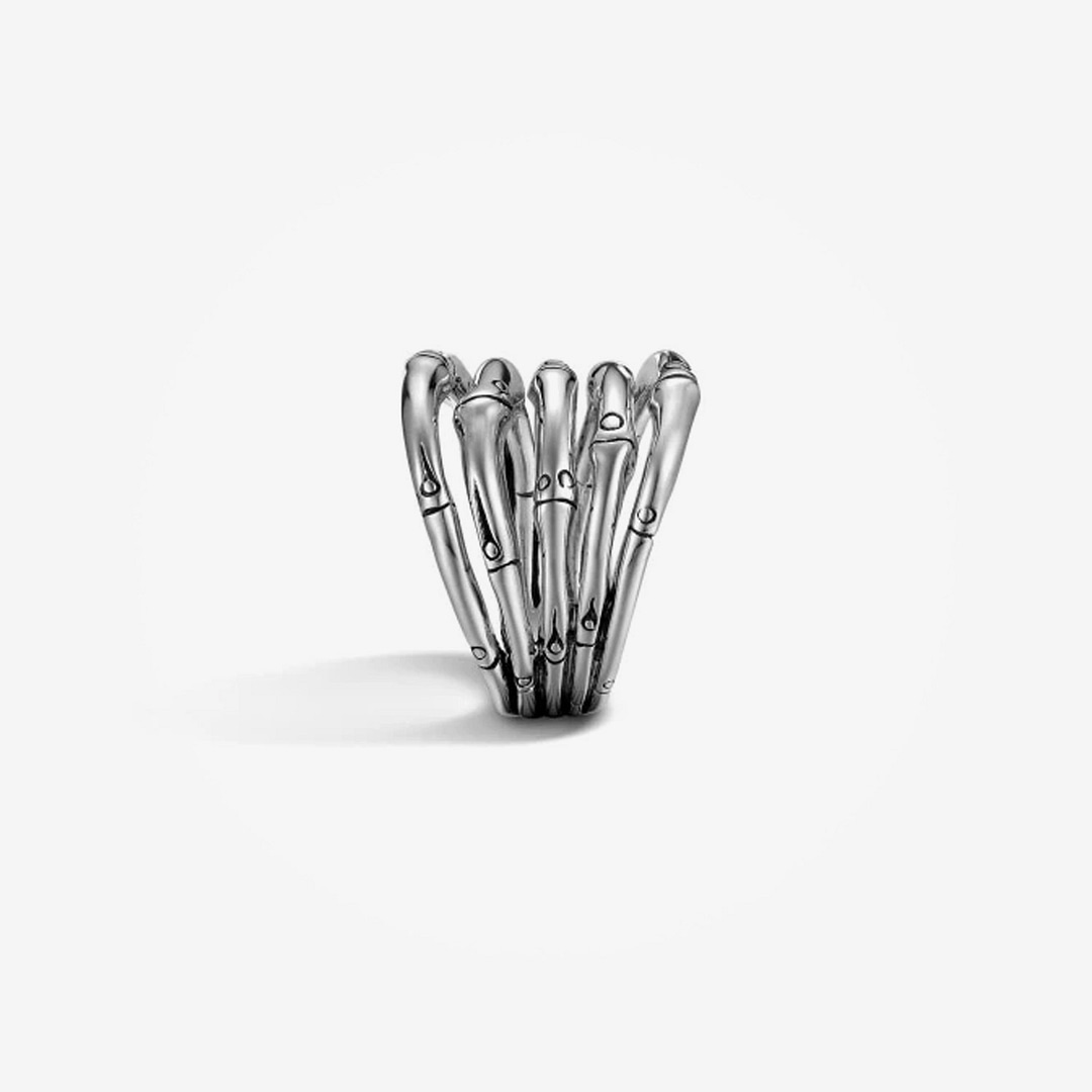 John Hardy Bamboo Silver Wide Ring — Shreve, Crump & Low
