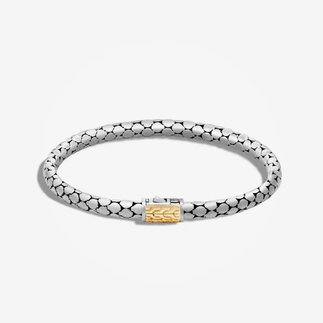 John Hardy Dot 4mm Gold & Silver Slim Chain — Shreve, Crump