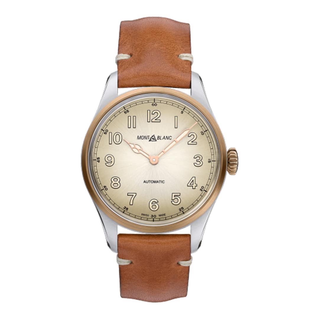 Montblanc 1858 Stainless Steel-Bronze/Leather Strap 40mm (119065