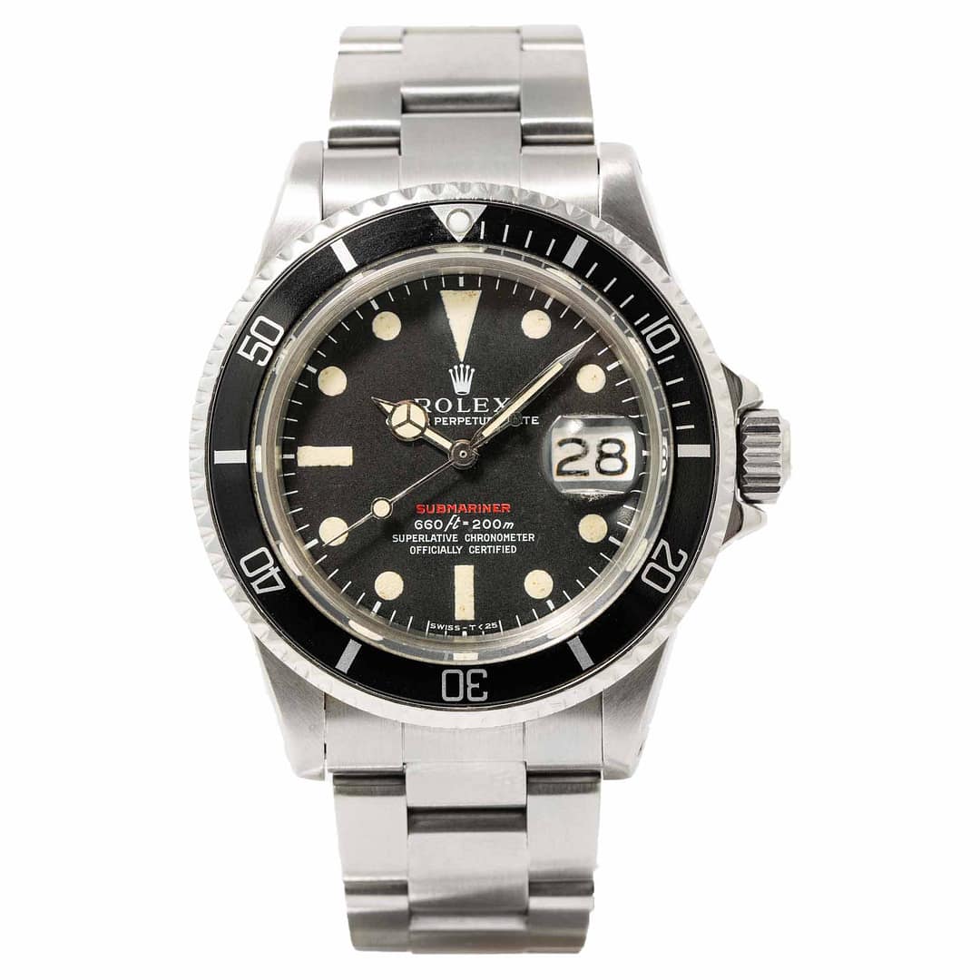 ROLEX SUBMARINER 掛時計 激レア Rolex Vintage 1974 Red Submariner Stainless Steel 40mm (1680