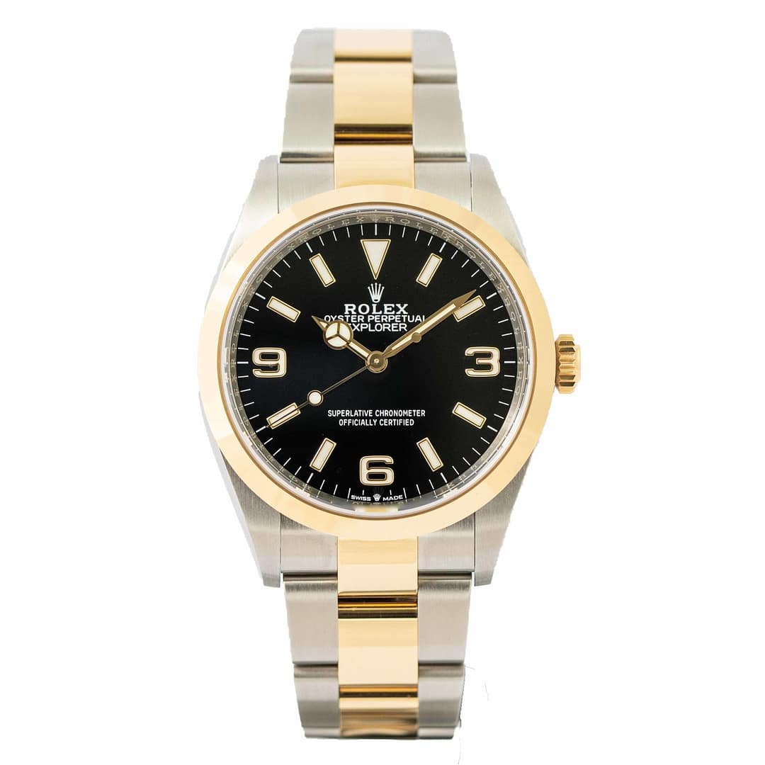 Rolex Explorer Oyster Perpetual 36 Two-Tone Yellow Gold