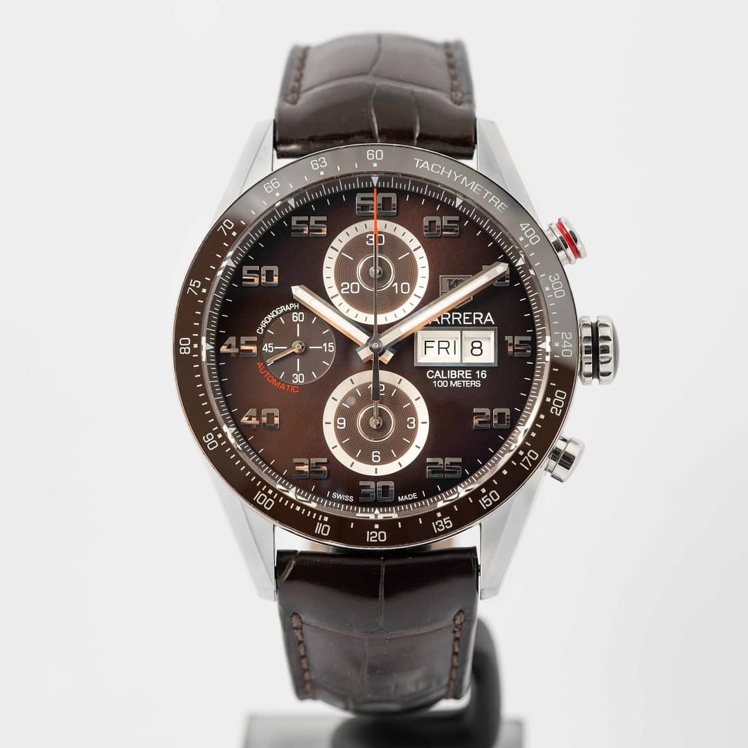 Preowned TAG Heuer Carrera Day-Date Chronograph Stainless Steel