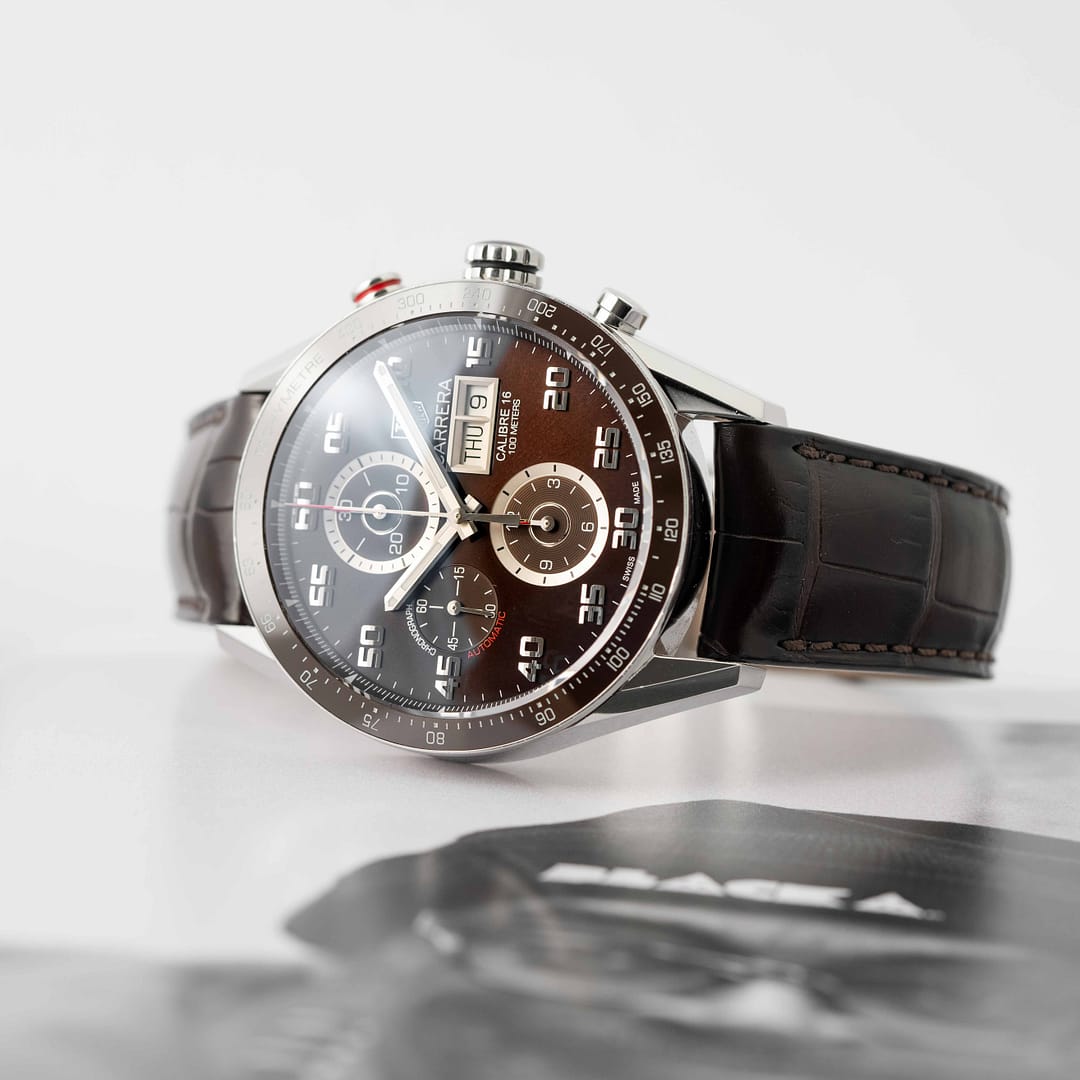 Preowned TAG Heuer Carrera Day-Date Chronograph Stainless Steel