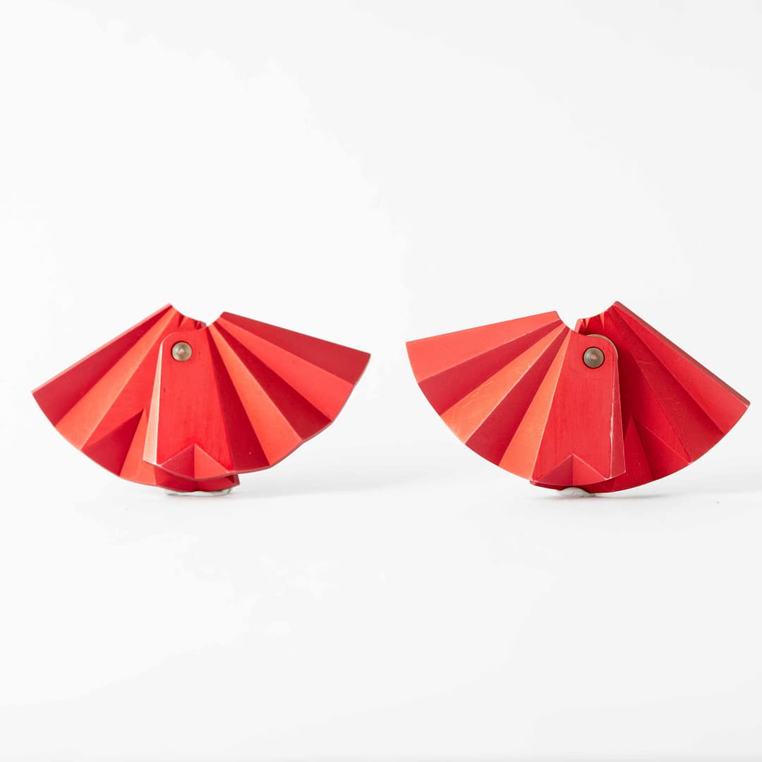 JAR Paris Red Fan Earrings (Aluminum) — Shreve, Crump & Low