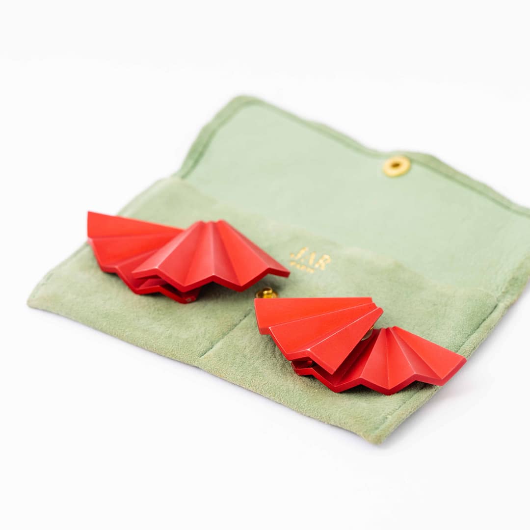 JAR Paris Red Fan Earrings (Aluminum) — Shreve, Crump & Low
