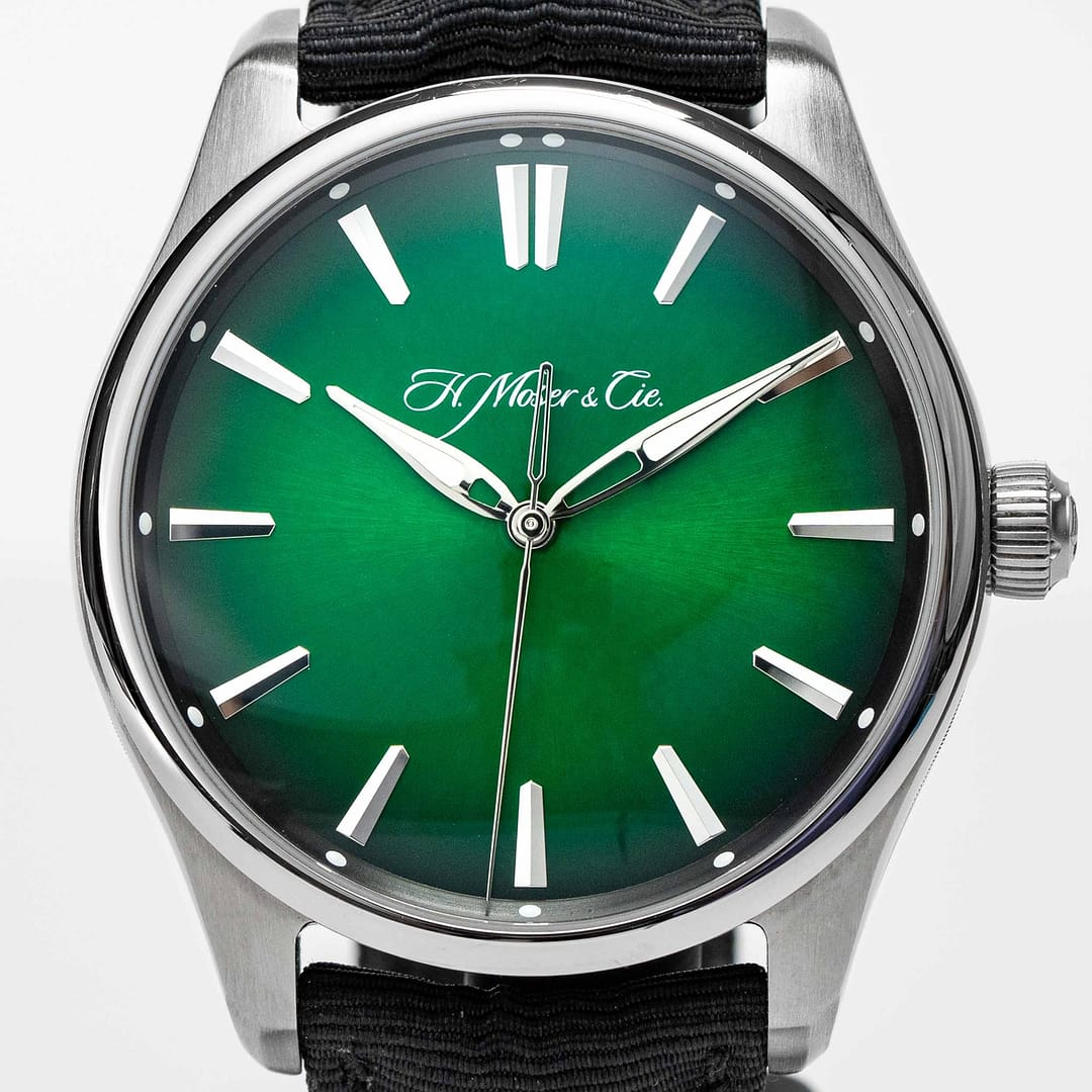 H. Moser & Cie Pioneer Center Seconds Cosmic Green Dial Stainless