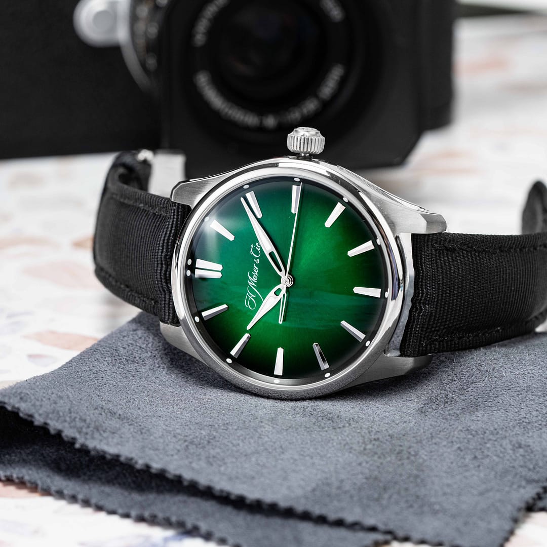 H. Moser & Cie Pioneer Center Seconds Cosmic Green Dial Stainless