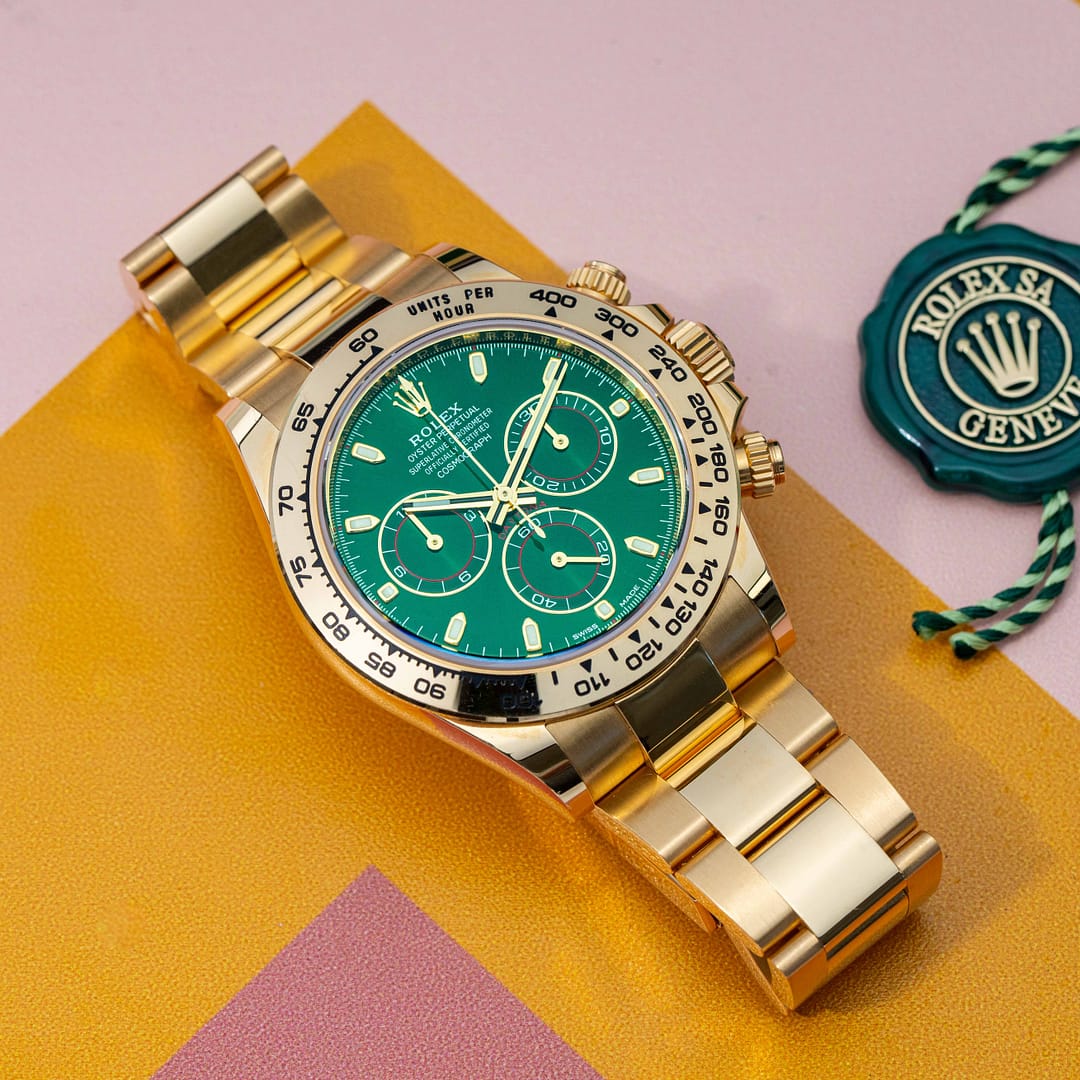 Rolex Cosmograph Daytona Green Dial Yellow Gold 40mm (116508
