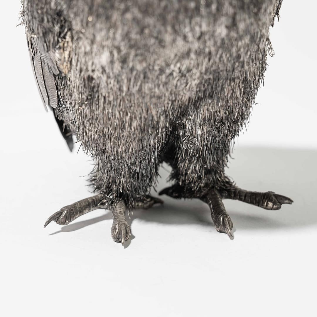 Mario Buccellati Sterling Silver Owl Figurine (Italian, 1950s