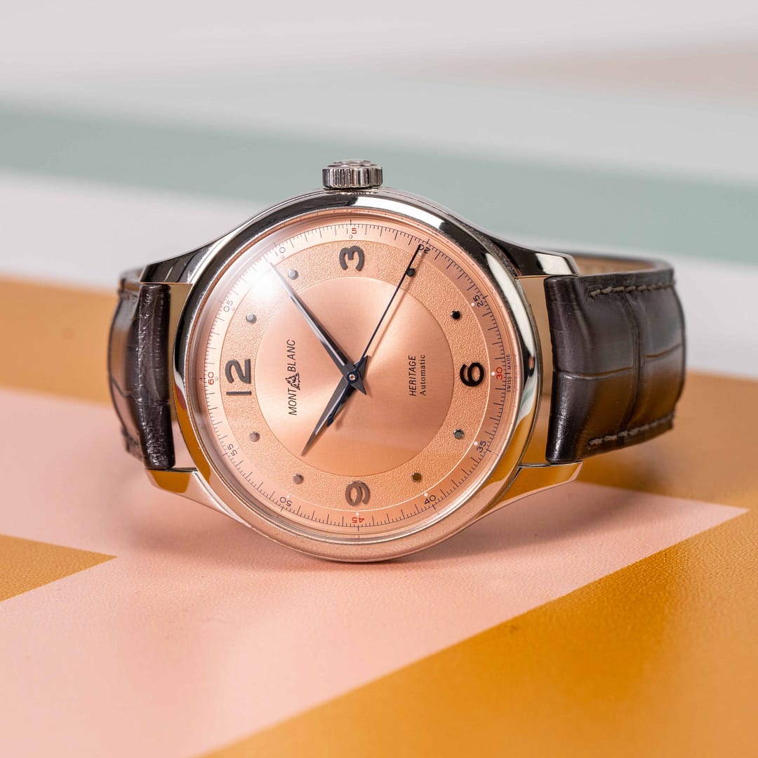 Preowned Montblanc Heritage Automatic Salmon Dial Stainless Steel