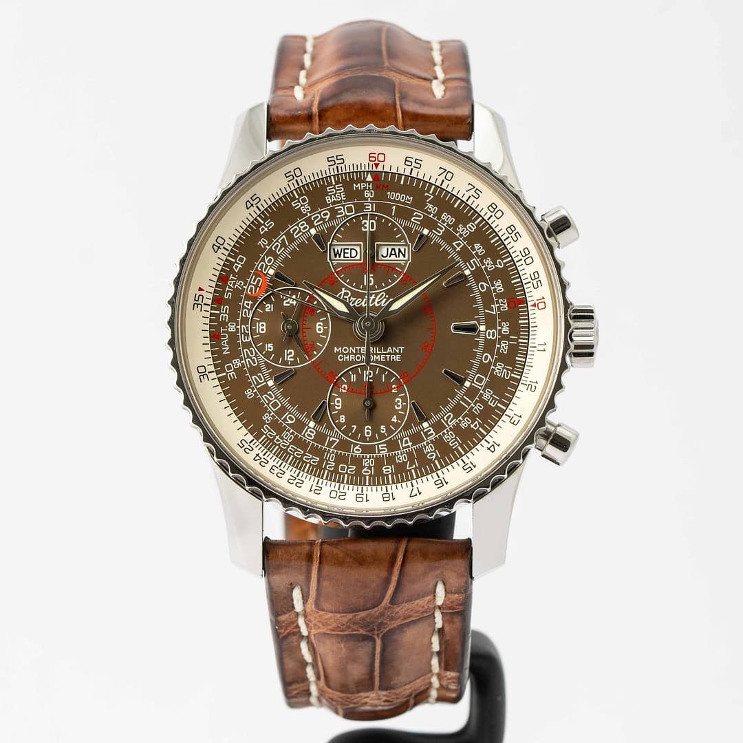 Pre-owned Breitling Navitimer Montbrillant Datora Bronze Dial