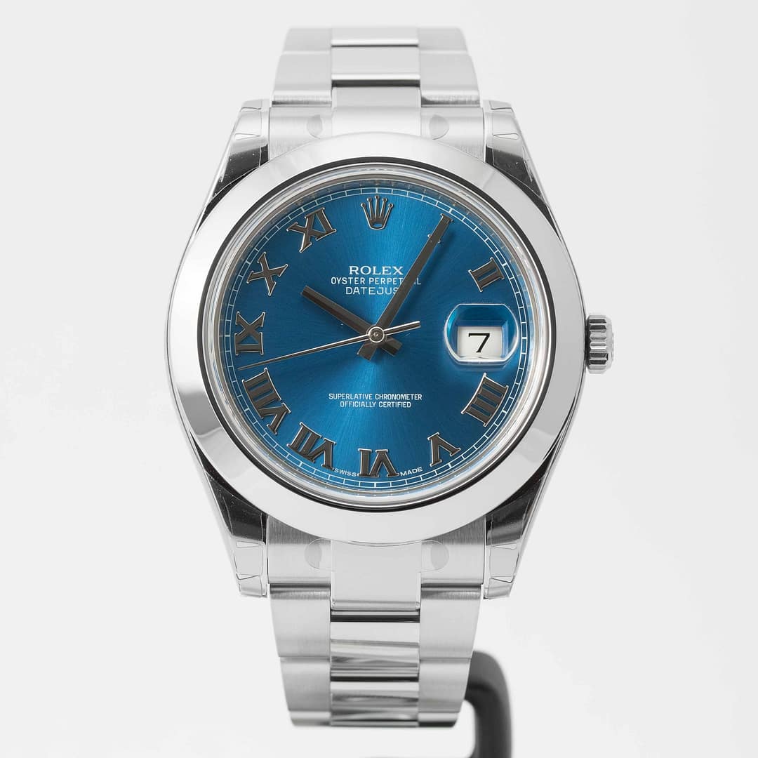 Rolex Datejust II 41 Azzurro Blue Dial Roman Dial Stainless Steel