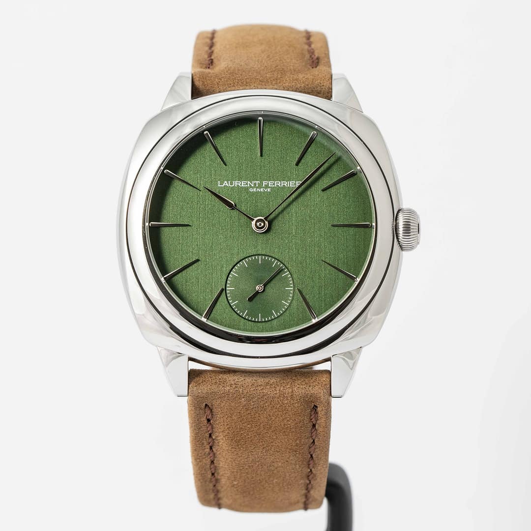 Laurent Ferrier Square Micro-Rotor Satin Evergreen Dial Stainless