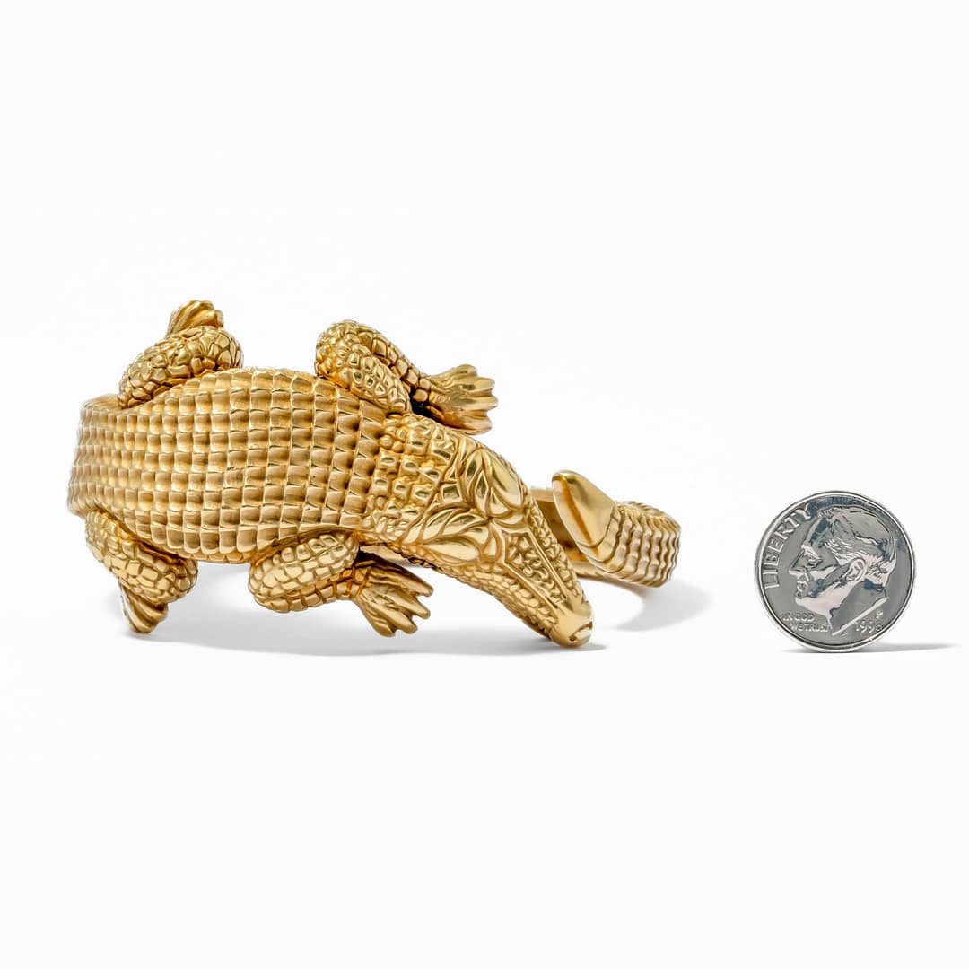 18 Karat Kieselstein-Cord Alligator Bangle (Yellow Gold) — Shreve